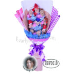 Soft-Plush-Doll-Flower-Bouquet-Gift-–-Royal-Blue-and-Pink